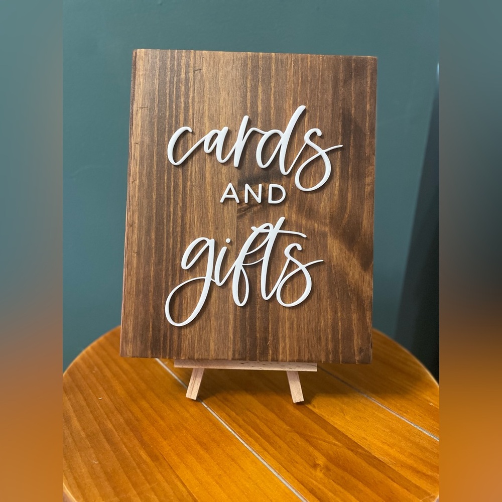 “Cards AND Gifts” Rustic Wedding Sign!